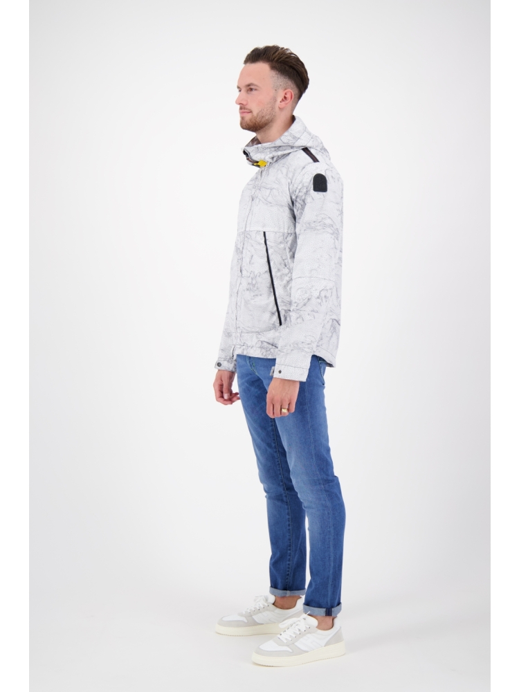 Parajumpers 24SMPMJKMW01 P018 WHITE WIREFRAME PRINT