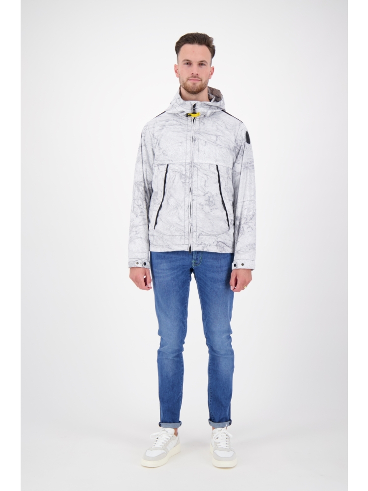 Parajumpers 24SMPMJKMW01 P018 WHITE WIREFRAME PRINT