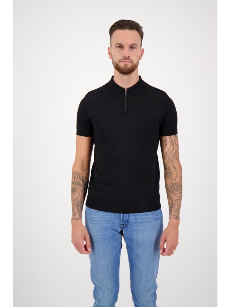 Valentoni Trevi polo zip Black