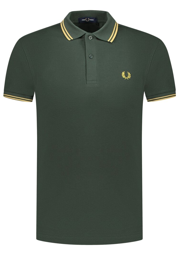 Fred Perry M3600 TWIN TIPPED Y22 CRT GRN/HONEYC