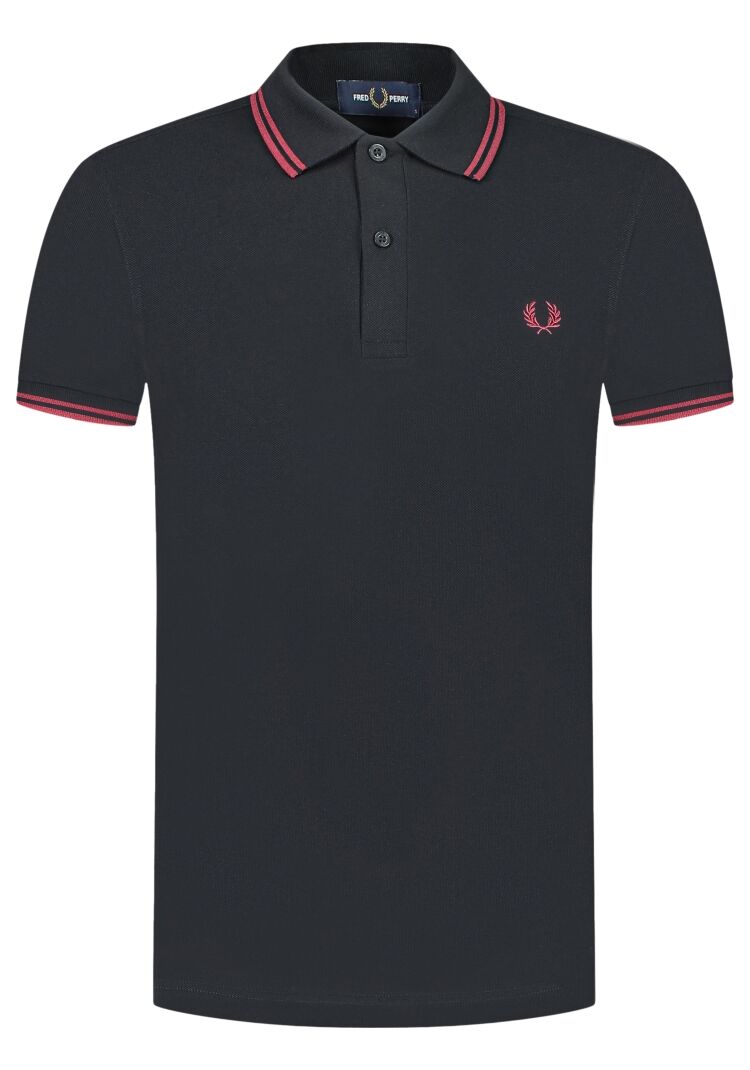 Fred Perry M3600 TWIN TIPPED Y42 BLACK/BURNT RED