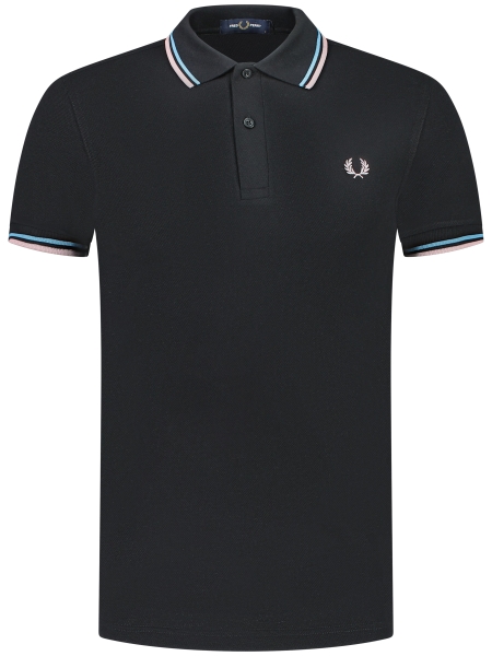 Fred Perry M3600 TWIN TIPPED Y44 BLK/CRT BL/DKPNK