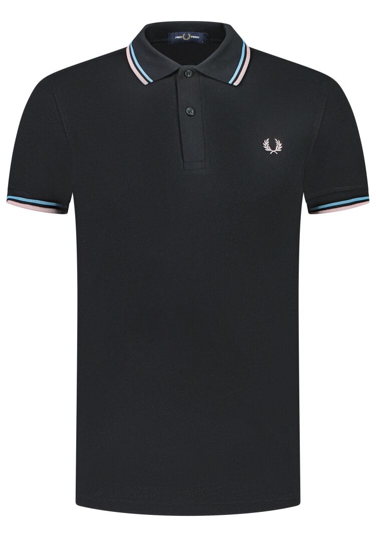 Fred Perry M3600 TWIN TIPPED Y44 BLK/CRT BL/DKPNK