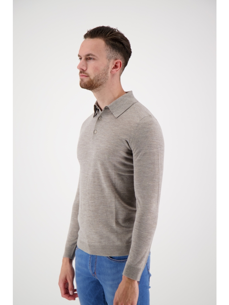 Valentoni Pisa Polo Long sleeve Stone