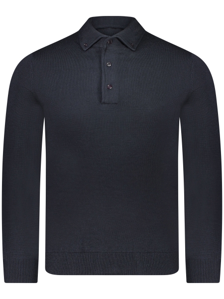 Valentoni POLO BUTTON DOWN 830 BLACK NAVY