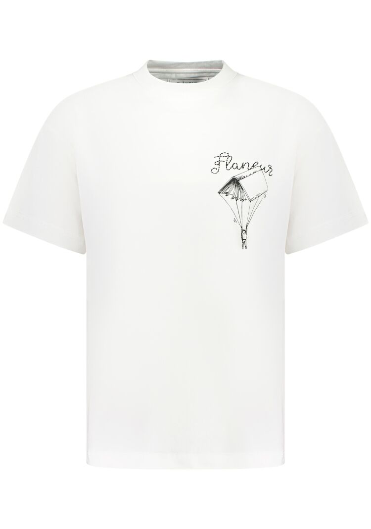 Flaneur F15182 ONE FOR THE BOOKS T-SHIRT WHITE