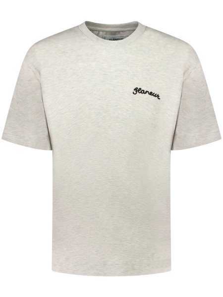 Flaneur FNOS917 SIGNATURE T-SHIRT HEATHER COOL GREY