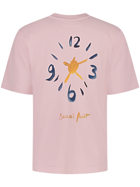 Brams fruit CLOCK ACRYLIC T-SHIRT 690 PINK