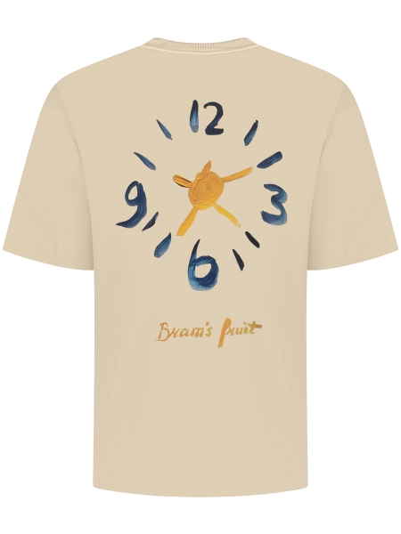 Brams fruit CLOCK ACRYLIC T-SHIRT 691 BEIGE