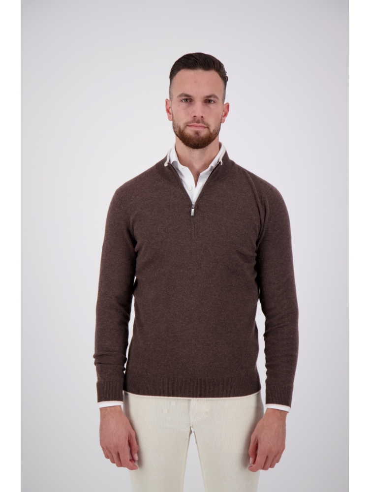 Valentoni TOM HALF ZIP TAKE COFFEE/PRISTINE