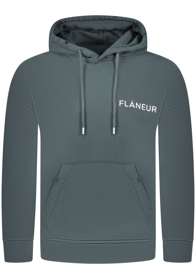 Flaneur F15006 WASHED HOODIE BLACK